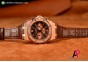 AUDEMARS PIGUET ROYAL OAK CHRONO BROWN ROSE GOLD SWISS VALJOUX 7750 AUTO BR LE