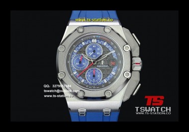 AP17225 - Royal Oak Offshore JF 44mm SS Michael Schumacher Blue Dial JF 1:1 A3126 (FREE XS Strap)