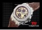 AP17098 - AP ROO Chrono JF Yellow Dial Secs12 SS LT A3126(FREE RUBBER STRAP)