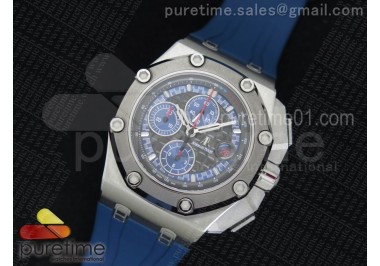 Royal Oak Offshore 44mm SS Michael Schumacher Blue Dial 1:1 Noob Best Edition A3126