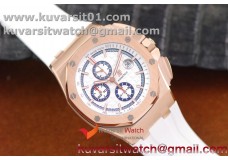 ROYAL OAK OFFSHORE 2017 44MM RG SUMMER EDITION JF 1:1 BEST EDITION ON WHITE RUBBER STRAP A3126