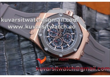 AUDEMARS PIGUET ROYAL OAK OFF SHORE MICHAEL SCHUMACHER RG/PVD BLACK DIAL. Q.C