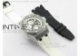 Royal Oak Offshore Black & White Marcus Edition JF on White Rubber Strap A7750 (Free Black Strap)