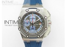 Royal Oak Offshore 44mm SS Michael Schumacher Blue Dial 1:1 JF Best Edition A7750   (FREE XS Strap)