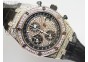 Royal Oak Offshore RG Full Paved Diamonds JF Best Edition on Black Leather Strap A7750