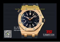 AP17153 - Royal Oak Offshore Diver JHF Black Dial RG RU Miyota 9015