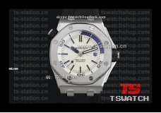 AP18618 - Royal Oak Offshore Diver JHF SS White Rubber A2813