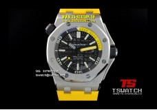 AP17798 - Royal Oak Offshore Diver JHF SS Black Yellow Rubber A2813