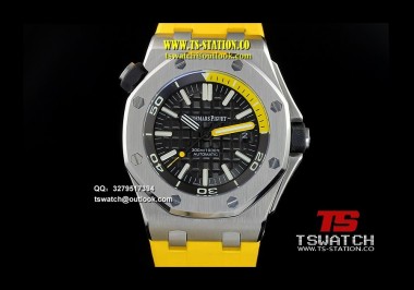 AP17798 - Royal Oak Offshore Diver JHF SS Black Yellow Rubber A2813