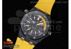 Royal Oak Offshore Diver Lite PVD Black/Yellow Dial on Yellow Rubber Strap A3120