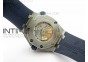 Royal Oak Offshore J 15710 Yellow Diver JF V7 1:1 Best Edition On Blue Rubber Strap A3120(Free XS Yellow Rubber Strap)