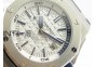 Royal Oak Offshore J 15710 White Diver JF V7 1:1 Best Edition On Blue Rubber Strap A3120(Free XS White Rubber Strap)