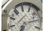 Royal Oak Offshore J 15710 White Diver JF V7 1:1 Best Edition On Blue Rubber Strap A3120(Free XS White Rubber Strap)