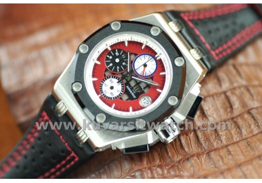 AUDEMARS PIGUET RUBEN BARRICHELLO II RED DIAL SS/QC. SUPER A+