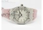 Lady Royal Oak 33mm SS White Textured on Pink Leather Strap RONDA Quartz