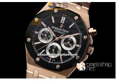 AP13338 - AP Royal Oak Auto Black Dial Full RG - Asian Automatic