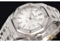 AP21515 - Royal Oak 41mm JHF White Dial Full Diamond SS Bracelet A3120