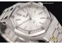 AP21515 - Royal Oak 41mm JHF White Dial Full Diamond SS Bracelet A3120