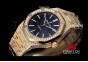 AP15906 - Royal Oak Jumbo JHF 41mm Black Check Dial Full Diamond RG Asian 2813