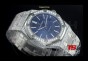 AP15902 - Royal Oak Jumbo JHF 41mm Blue Check Dial Full Diamond SS Asian 2813