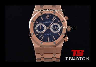 AP19879 - AP ROO Chrono 39mm Blue Dial Full RG Japan Quartz