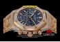 AU17439 - AP ROO Chrono Blue Dial RG Full Diamond Japan VK Quartz