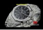 AU17436 - AP ROO Chrono Black Dial SS Full Diamond Japan VK Quartz