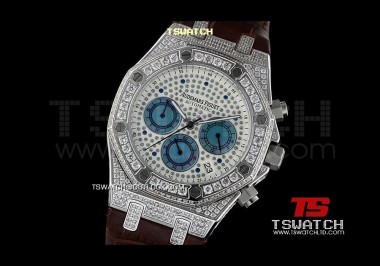 AP13793 - AP Royal Oak Full Diamond SS/LT - Japan OS Chronograph