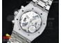 Royal Oak Chronograph Black Dial Diamonds Bezel on SS Bracelet Jap Quartz