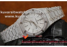 AUDEMARS PIGUET ROYAL OAK 15400 41MM SS-WHITE ALL DIAMONDS. LITE EDITION