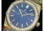 Lady Royal Oak 33mm YG JF 1:1 Best Edition Blue Dial Diamonds Bezel on YG Bracelet Swiss Quartz